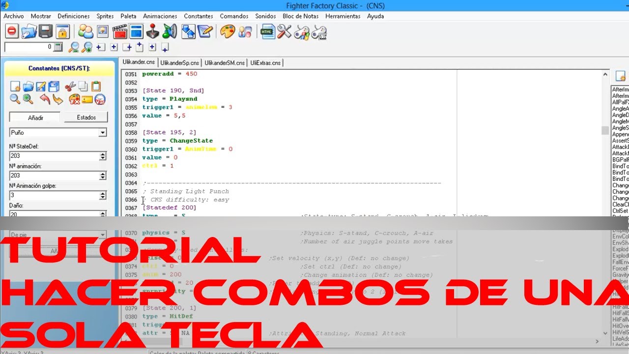 Fighter Factory - Combos de una sola tecla