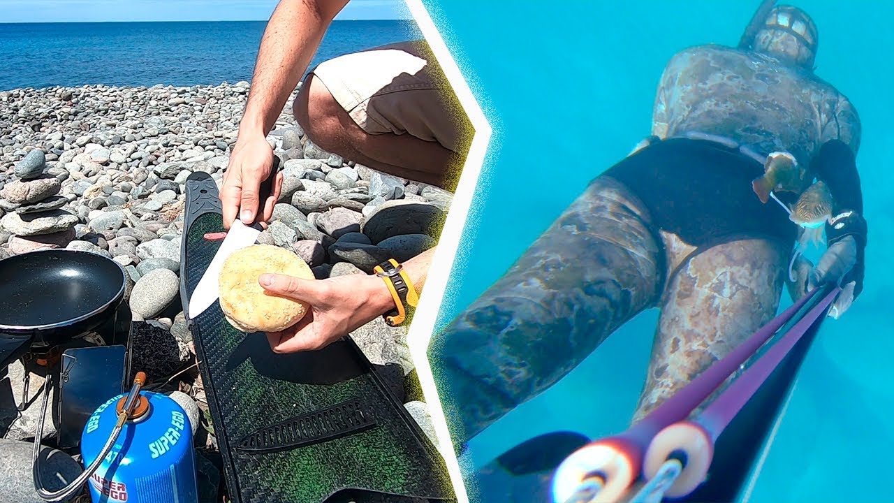 PESCA submarina CAMPING catch & COOK 🌊⛺🍳