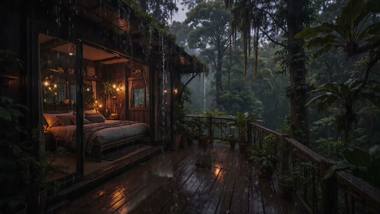 Soft Rain at a Remote Cabin Deep in the Forest 🌧️🌲 | Calm Sleep Ambience