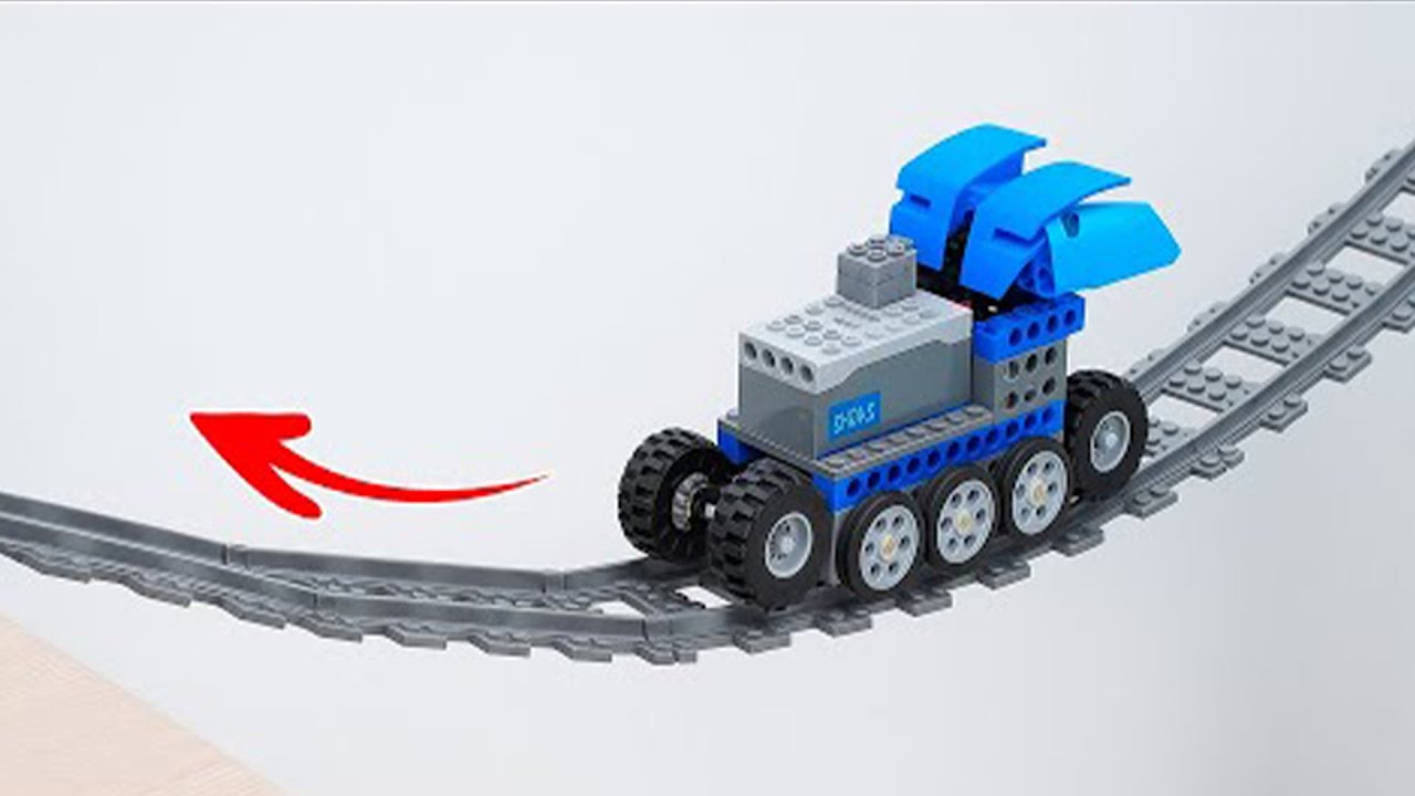 Fazendo o Trem Inteligente de LEGO Andar em Trilhos Curvos | Lego Tech