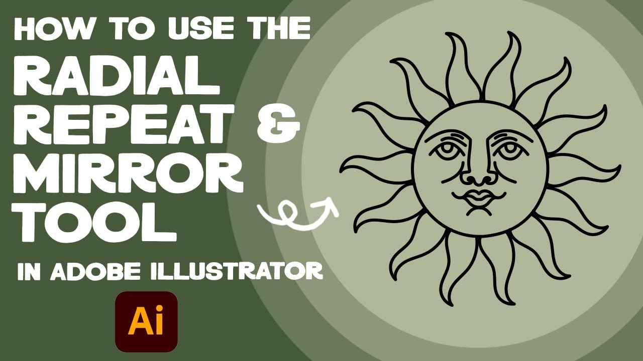 Using the Mirror and Radial Repeat Tools in Adobe Illustrator - How To Tutorial 2021