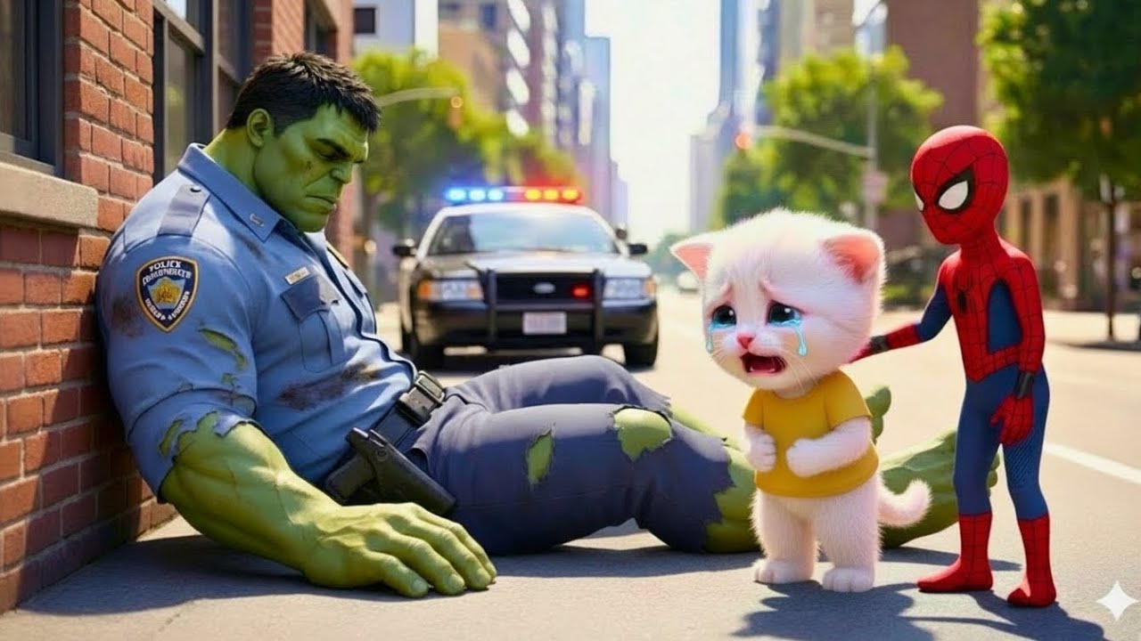 ⭐ Unexpected Team-Up Story: Spider-Man 🕷️, Baby Cat 🐱 & What Happened With Hulk 💥 | AI Cat Story