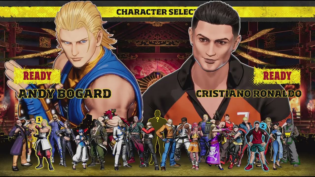 Andy Bogart versus Ronaldo.Fatal Fury City, the rules.