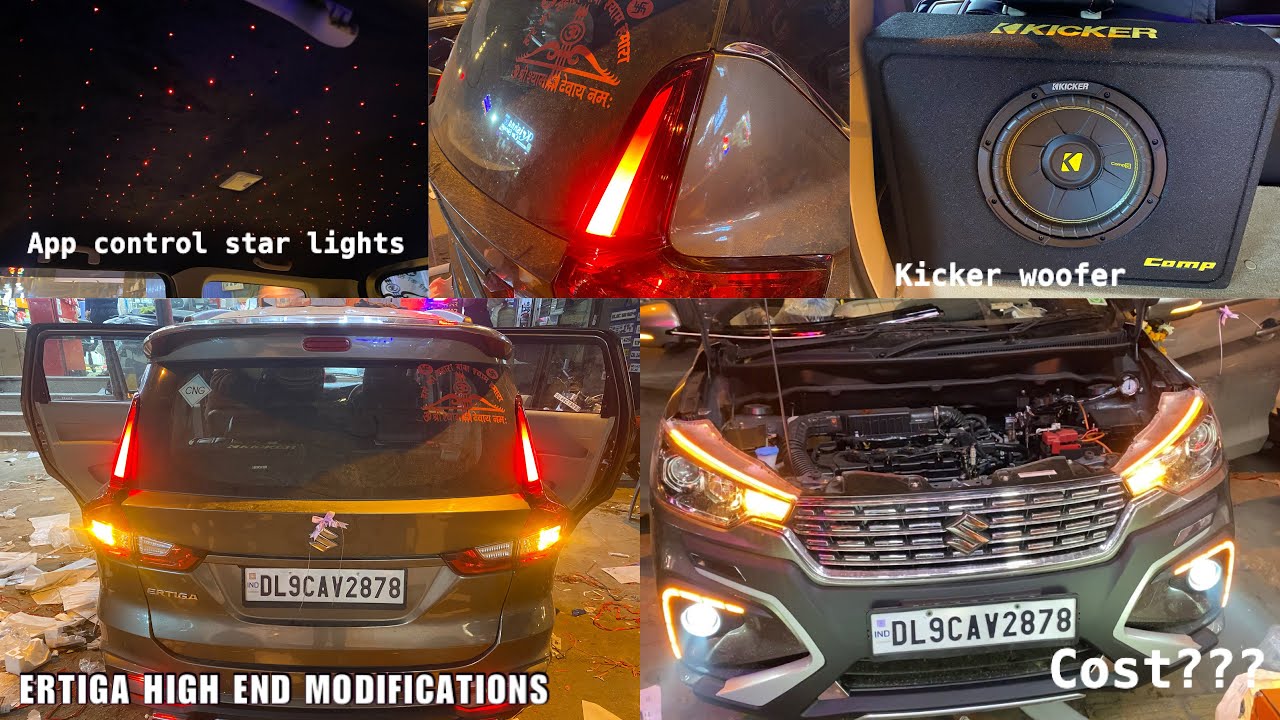 2021Ertiga vxi modified | star light in ertiga | spoiler for new ertiga | new ertiga modifications