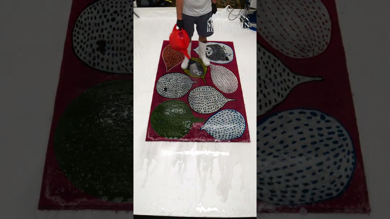 Black Grime Covered This Pretty Rug. It Took Forever To Clean!  ASMR Carpet Cleaning. #shorts