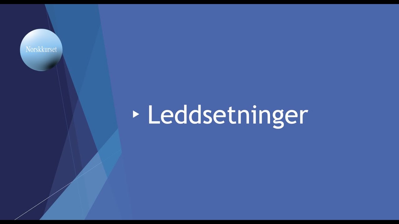 Leddsetninger