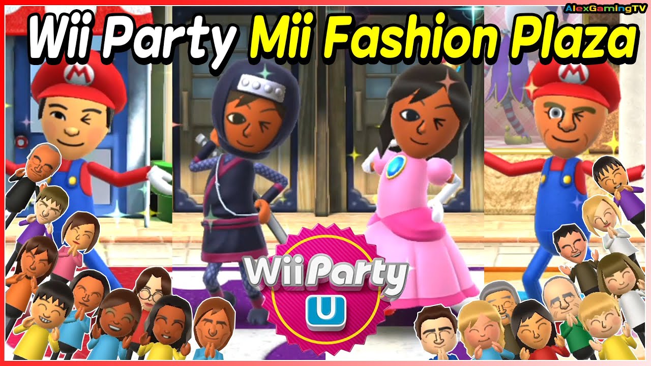 Wii Party U - Mii Fashion Plaza (Standard Com)🎵 Haru vs Sho vs Bernd vs Jose | AlexGamingTV