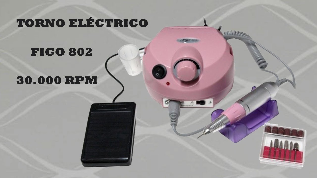 Torno Profesional Para Manicura Drill 30.000 Rpm. Figo 802