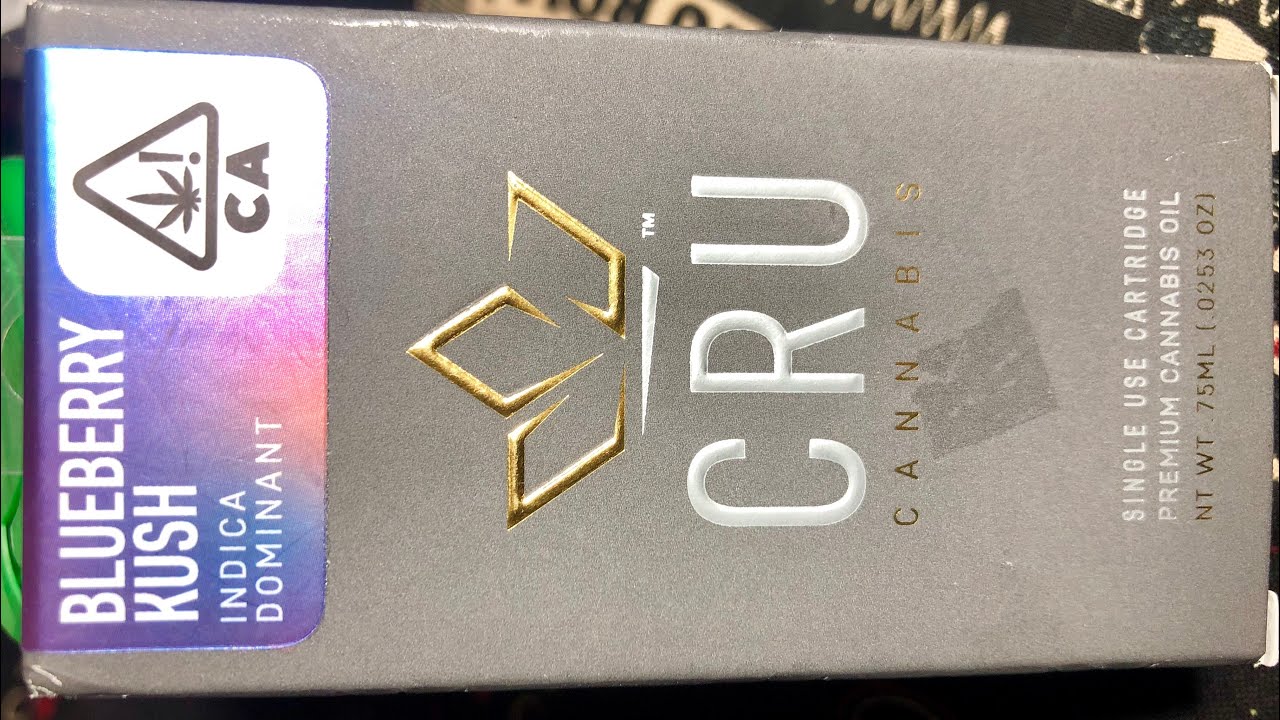 CRU Cannabis- Blueberry Kush (Indica Dominant) Cartridge Review