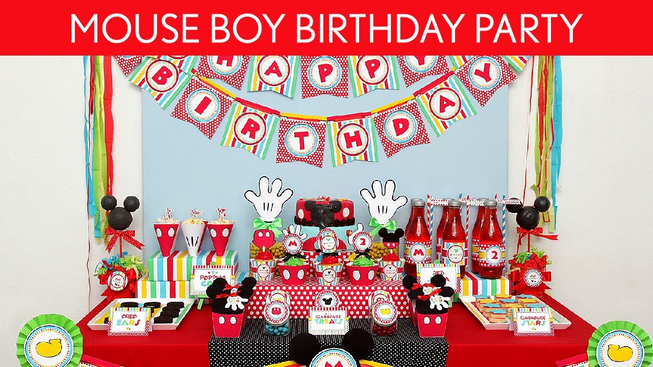 Mouse Boy (Mickey) Birthday Party Ideas // Mouse Boy (Mickey) - B50