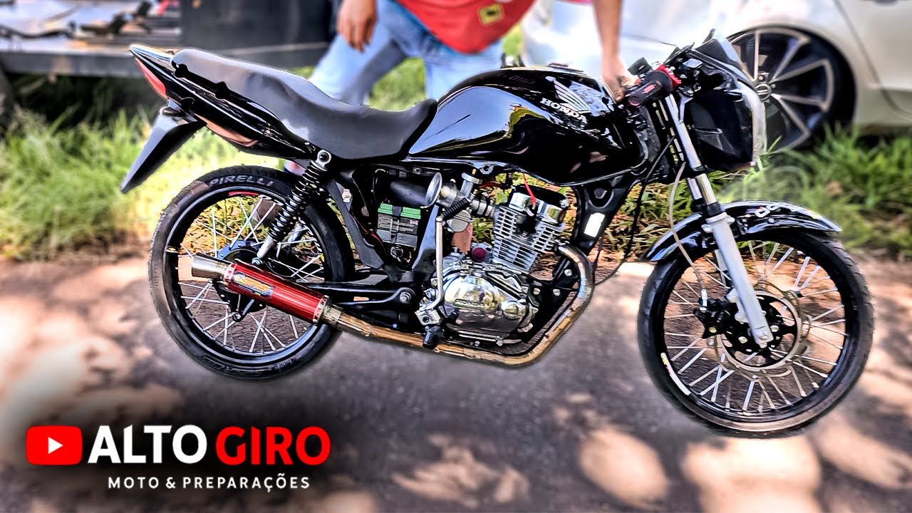 200 KM/H NA CG 4MM COM 69 DE CURSO! PRONTOS PARA O BOLOLO MOTO MONTADA