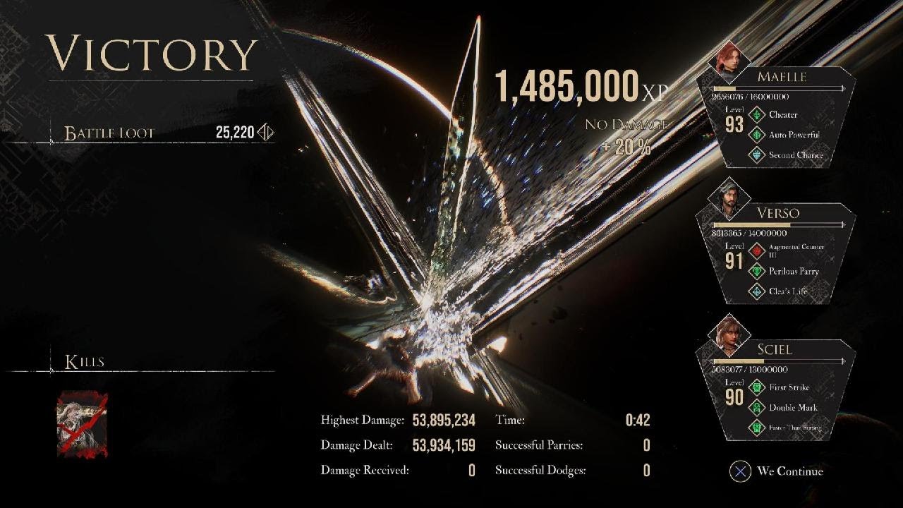 Clair Obscur: Expedition 33 PS5 - Simon one shot build [Maelle + Verso + Sciel] Post Patch June 2025