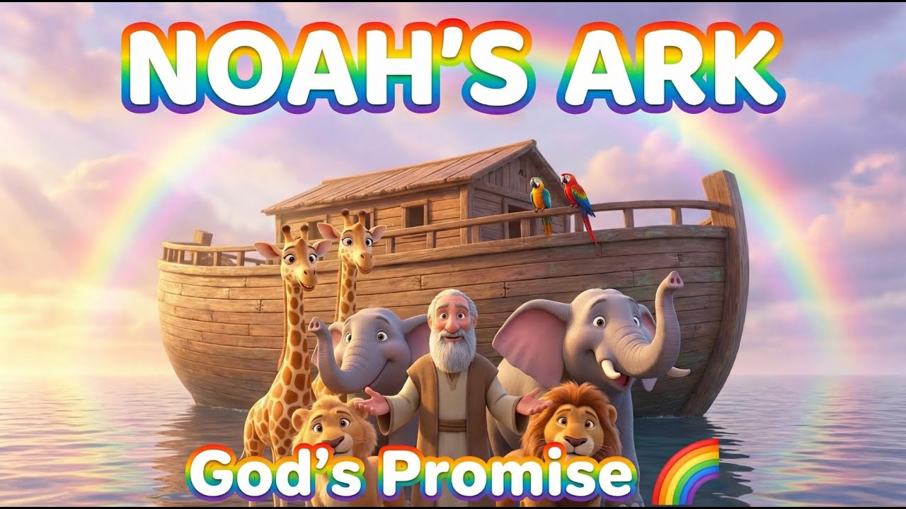 Noah and the Flood | Animated Bible Story for Kids 🌈