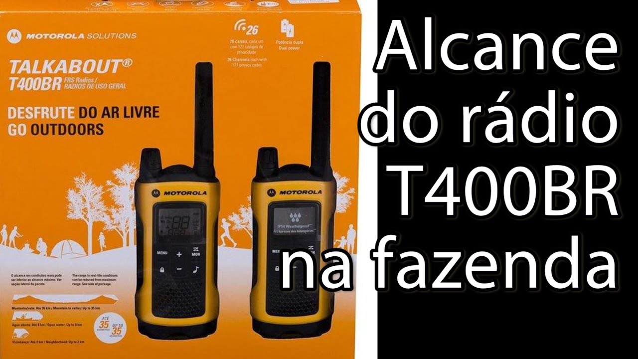 Alcance do Radio Motorola Talkabout T400 na fazenda