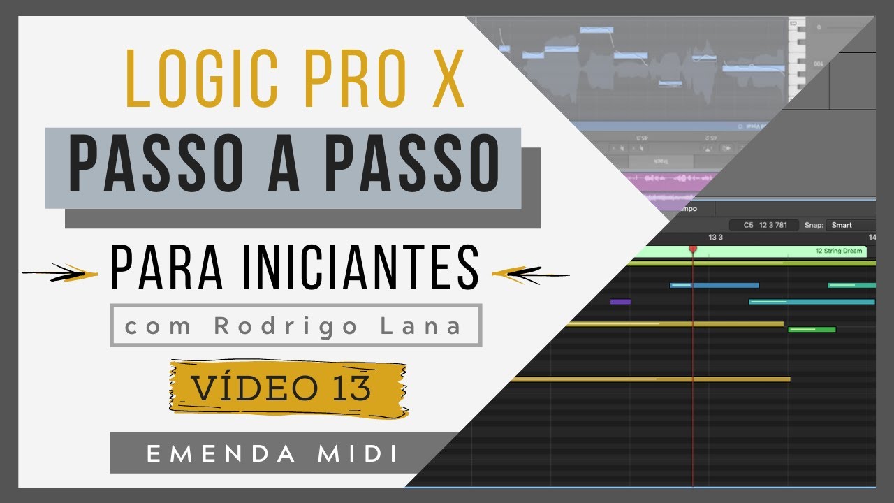 (vídeo 13) Emenda em MIDI | Curso de Logic Pro X para iniciantes | # 103