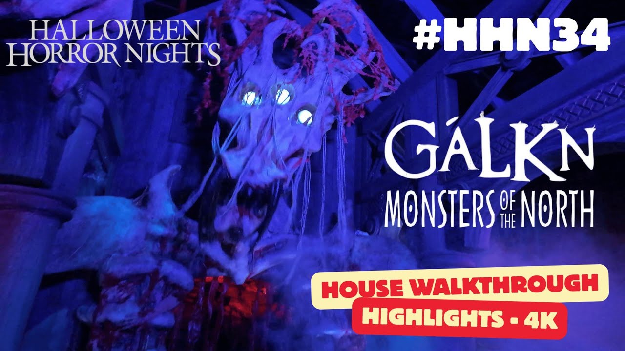 Galkn Monsters of the North - Haunted House Walk-Through Highlights Halloween Horror Nights  4k