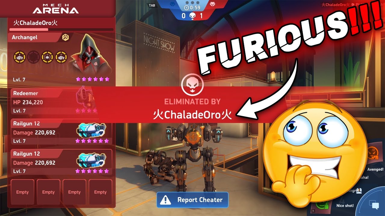I Did 1v1 with @ChaladeOro 🔥 | Same Hangar | Mech Arena | No MODS Customs