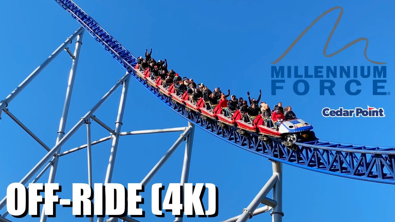 Millennium Force Off-Ride Video (4K) - Cedar Point - Non Copyright