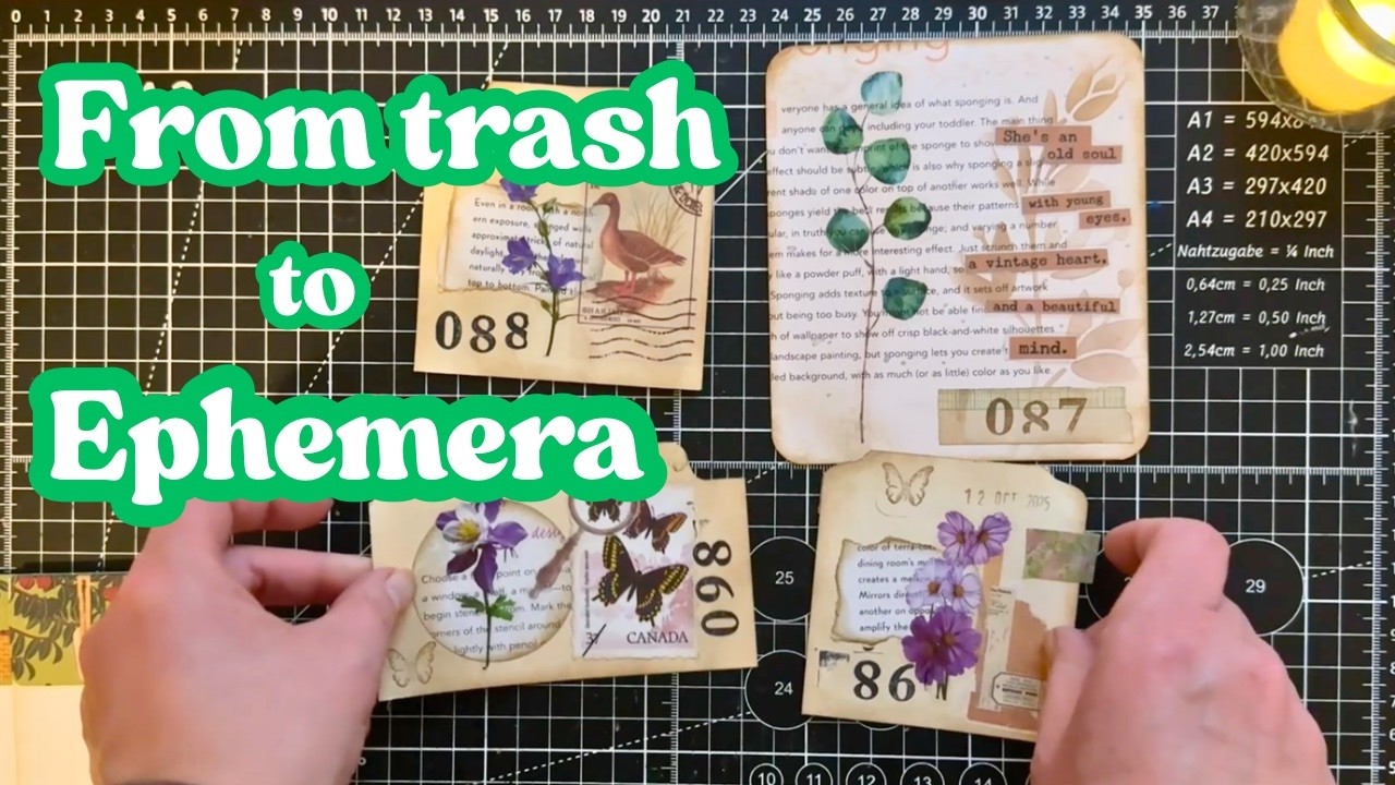 From Trash to Treasure: Making Junk Junk Journal Ephemera from Trash