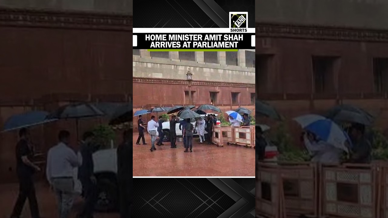 Home Minister Amit Shah arrives at Parliament on Day 13 of Monsoon Session