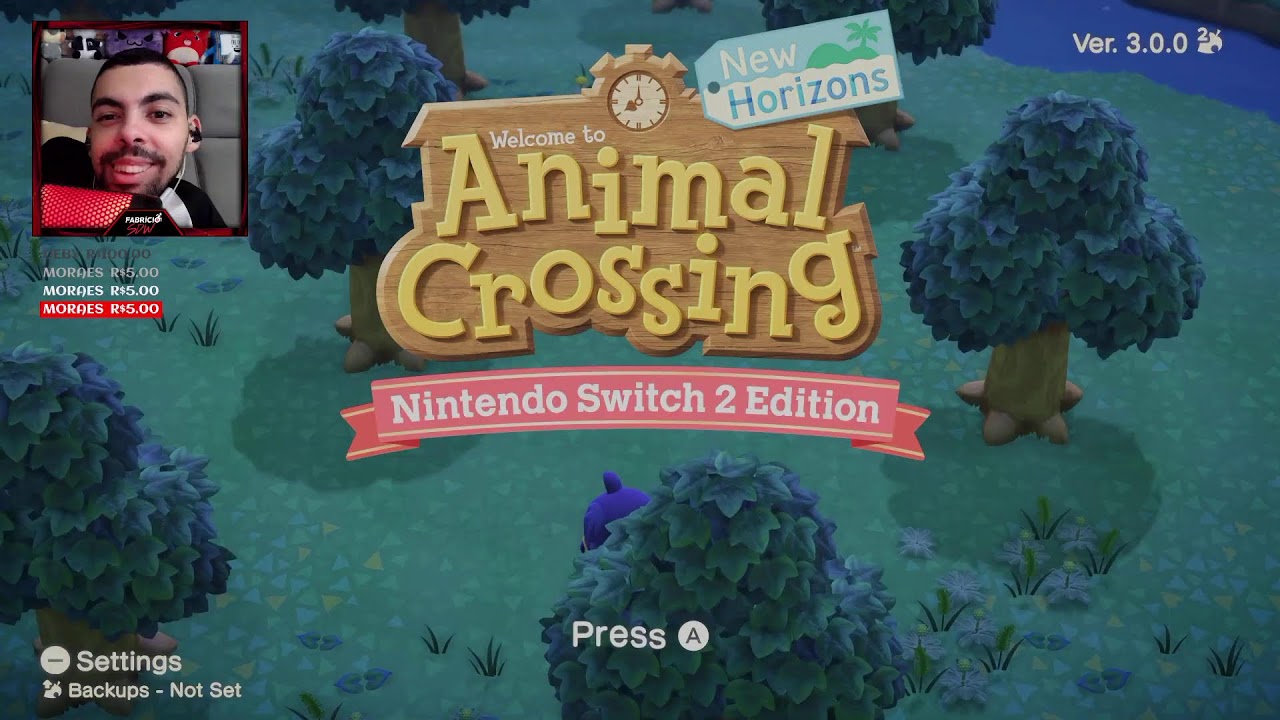 🔴 JOGANDO ANIMAL CROSSING NEW HORIZONS NO SWITCH 2!