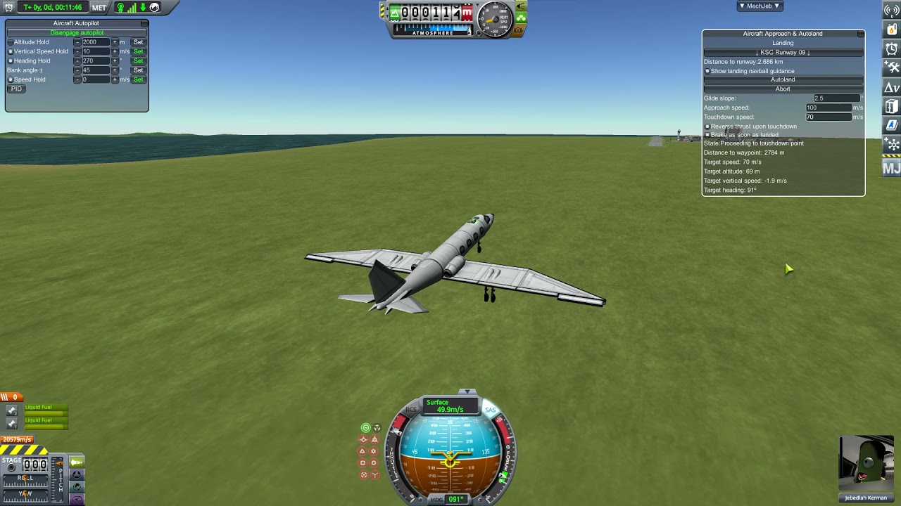 KSP 1.12.1 Mechjeb Aircraft Autoland