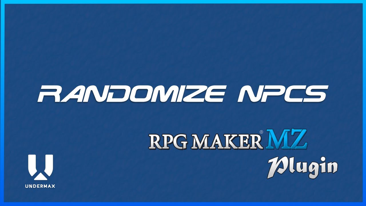 RPG MAKER MZ Plugin: Randomize NPCs