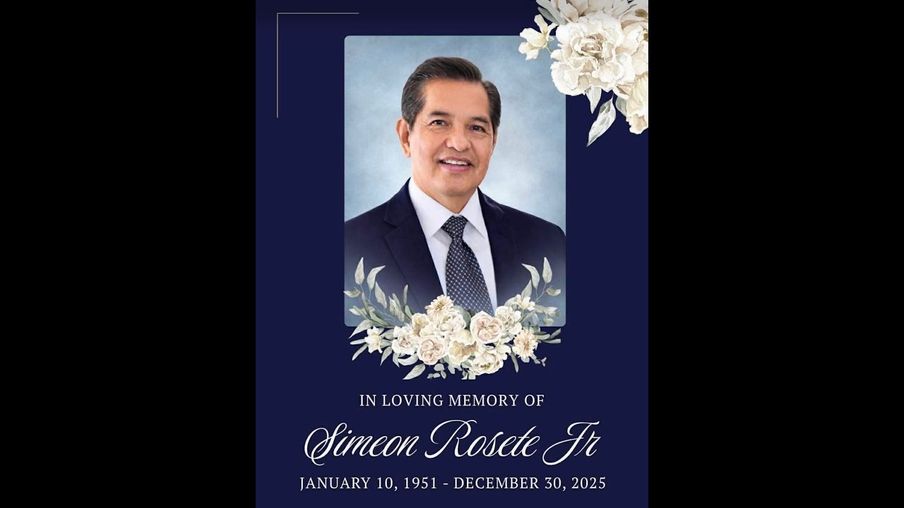 Celebration of Life – Memorial Service | Pastor Simeon Rosete Jr. | January 29, 2026