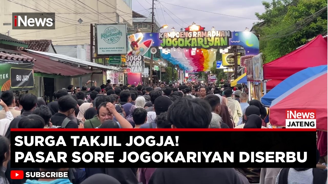 Ribuan Warga Berburu Takjil di Kampung Ramadan Jogokariyan | iNews Jateng