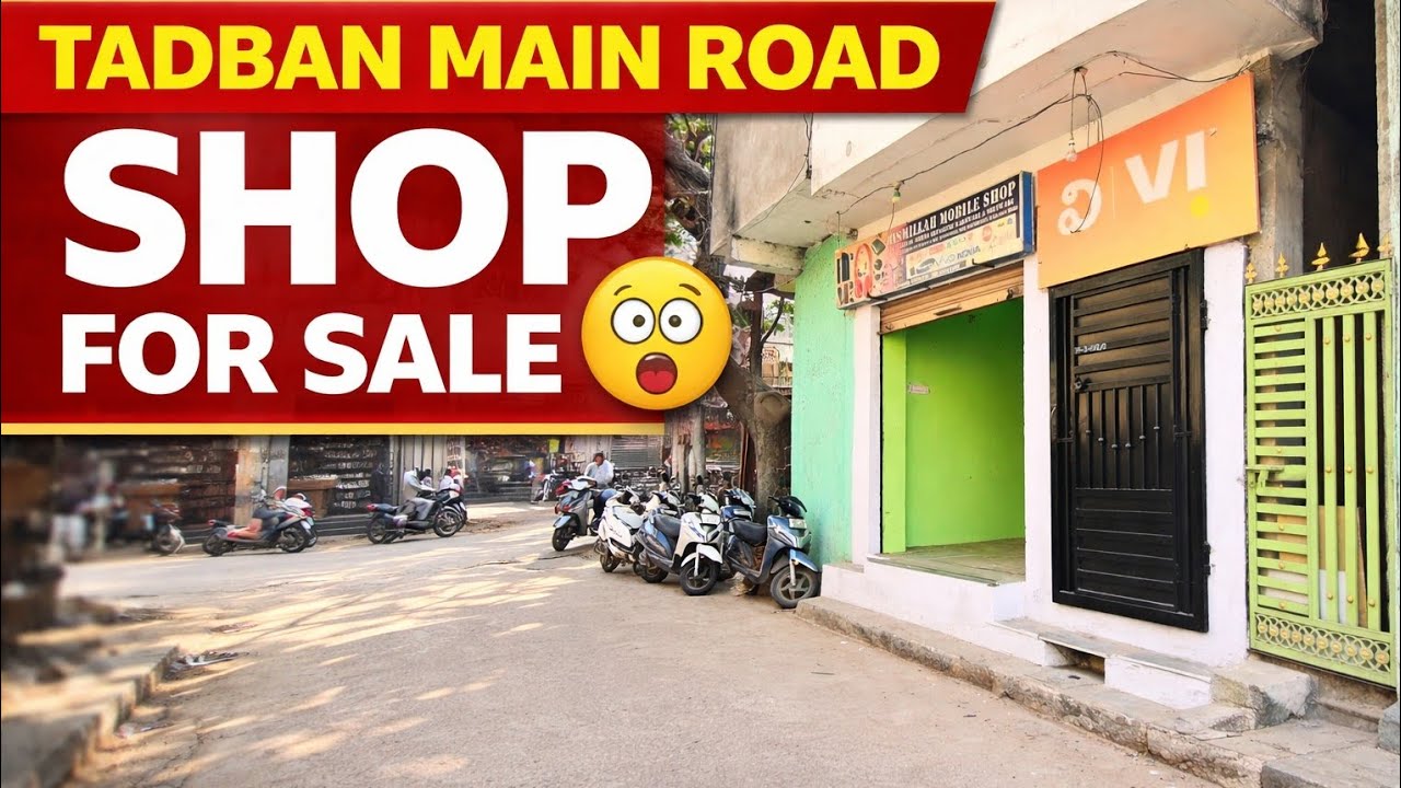 HYDERABAD TADBAN MAIN ROAD SHOP FOR SALE 🔥 REGISTERED 📜 ASSIGNMENT TAX PAID #realestate 
