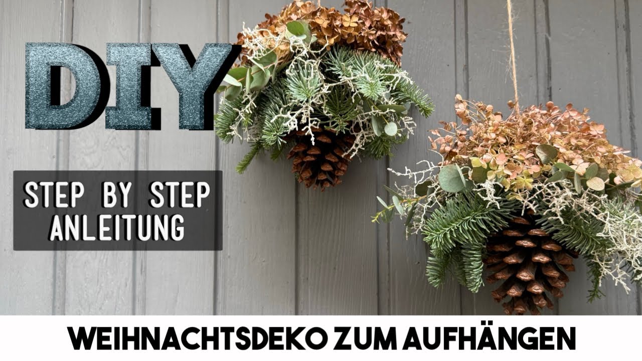 Einfache Weihnachtsdeko zum aufhängen - So dekoriere ich 