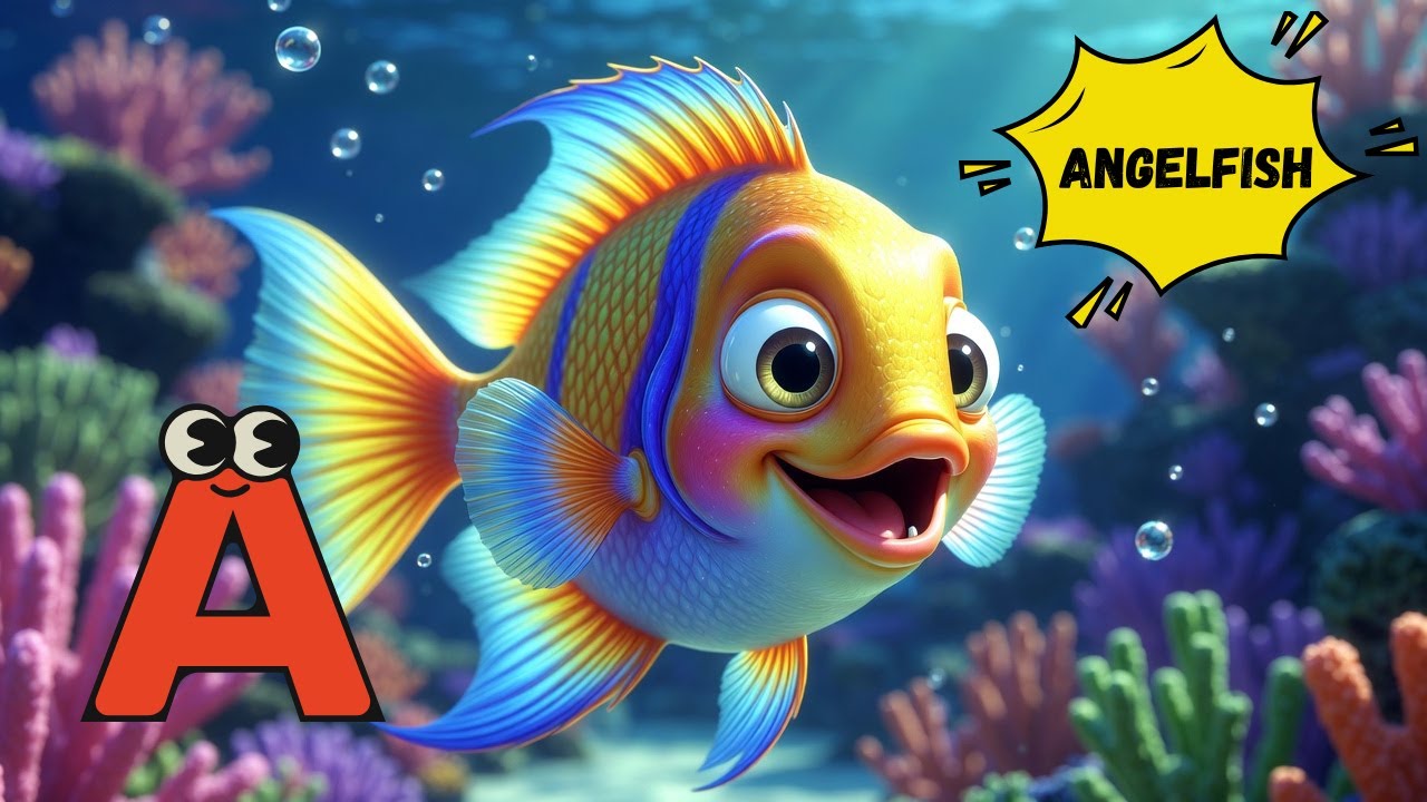 Песенка про морских животных ABC для детей 🐠🌊 | Изучаем алфавит от А до Я | Забавные морские живо...