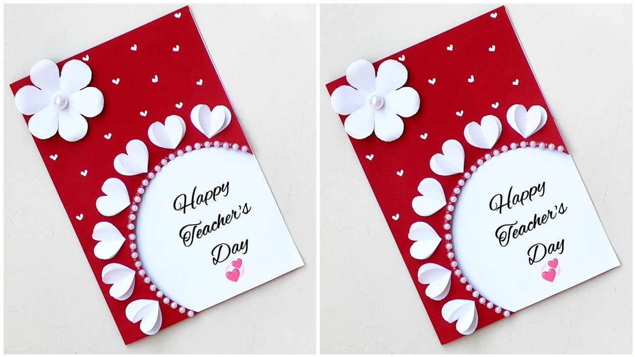 Teacher's day Greeting Card/Easy and Beautiful Teacher's day greeting Card