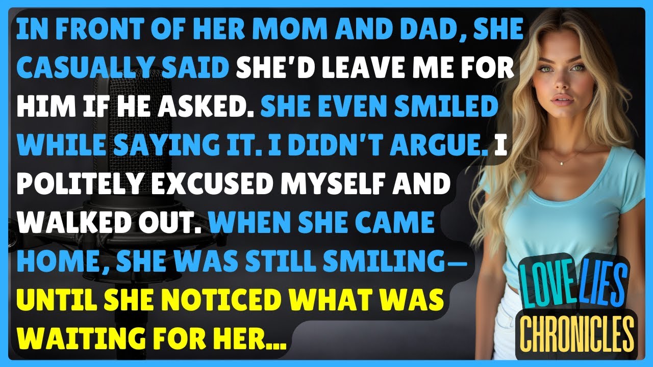 In Front of Her Parents, She Said She’d Leave Me Without Hesitation—My Quiet Exit Changed the Ending