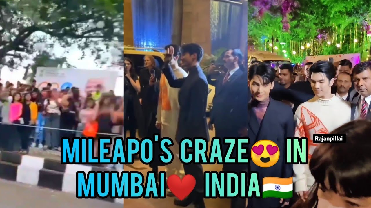MileApo's Craze🤩in India🇮🇳at Today's DIOR Mumbai😍❤ #mileapo #aponnattawin #milephakphum #kinnporsche