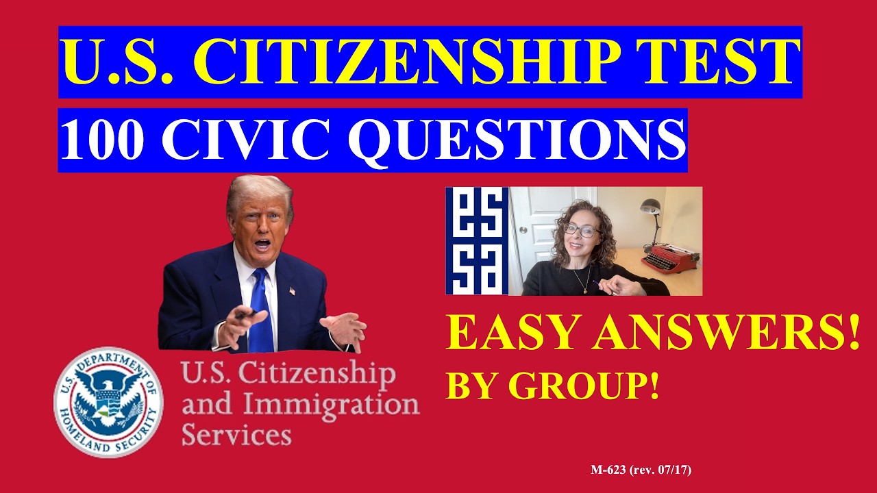 NEW U.S. Citizenship Test 2025, USCIS 100 Civics Test Questions and Answers! By Group