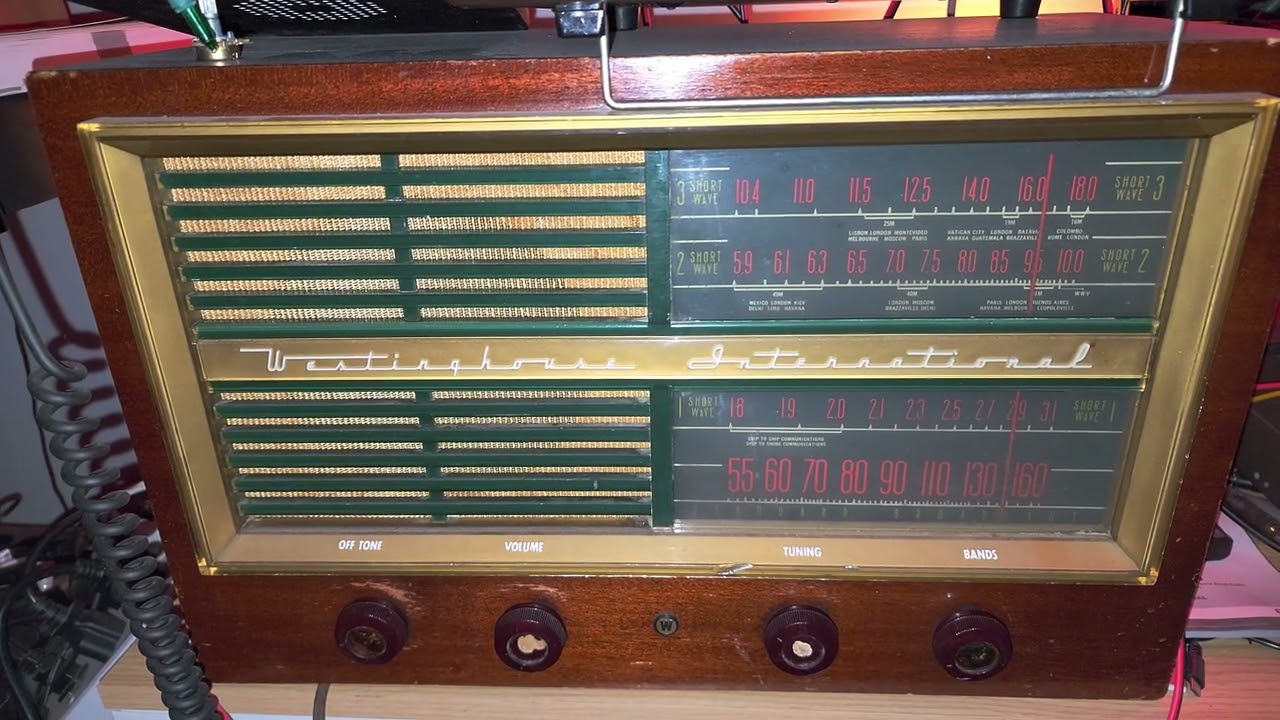 Radio Slovakia International English via WRMI 15770 kHz Vintage Westinghouse International 6 T 104