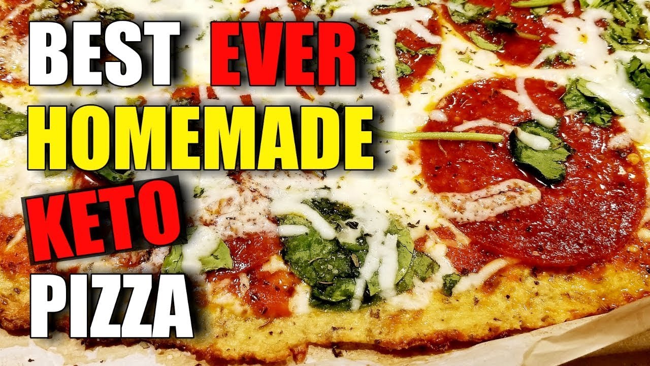 BEST EVER Keto Pizza, Crust, and Sauce!! Pepperoni and Arugula Pizza on Cauliflower Crust!!!🍕🍕🍕