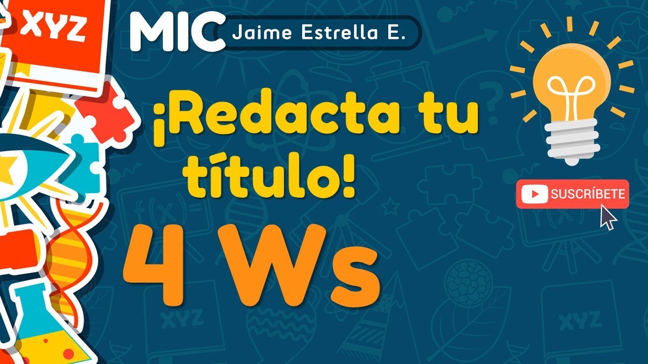 📌 ¿Cómo redactar el título de tu tesis o proyecto de investigación?  |  Usa las 4 Ws
