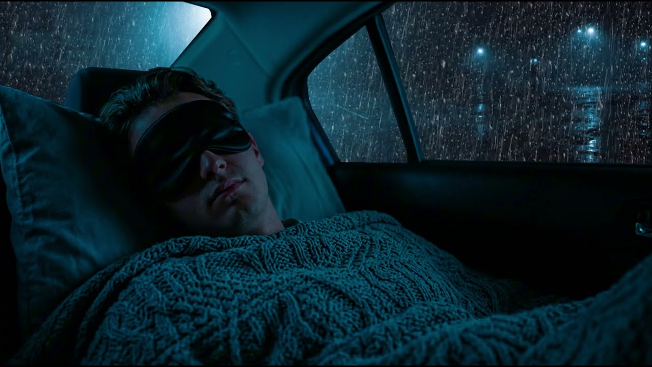 Cozy Car Ambience While Heavy Rain Pours Outside - Fall Asleep Fast, Sounds for Anxiety Relief