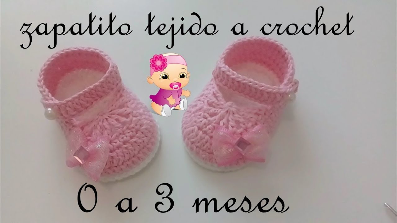 zapatitos tejidos a crochet -bebe-modelo yara-