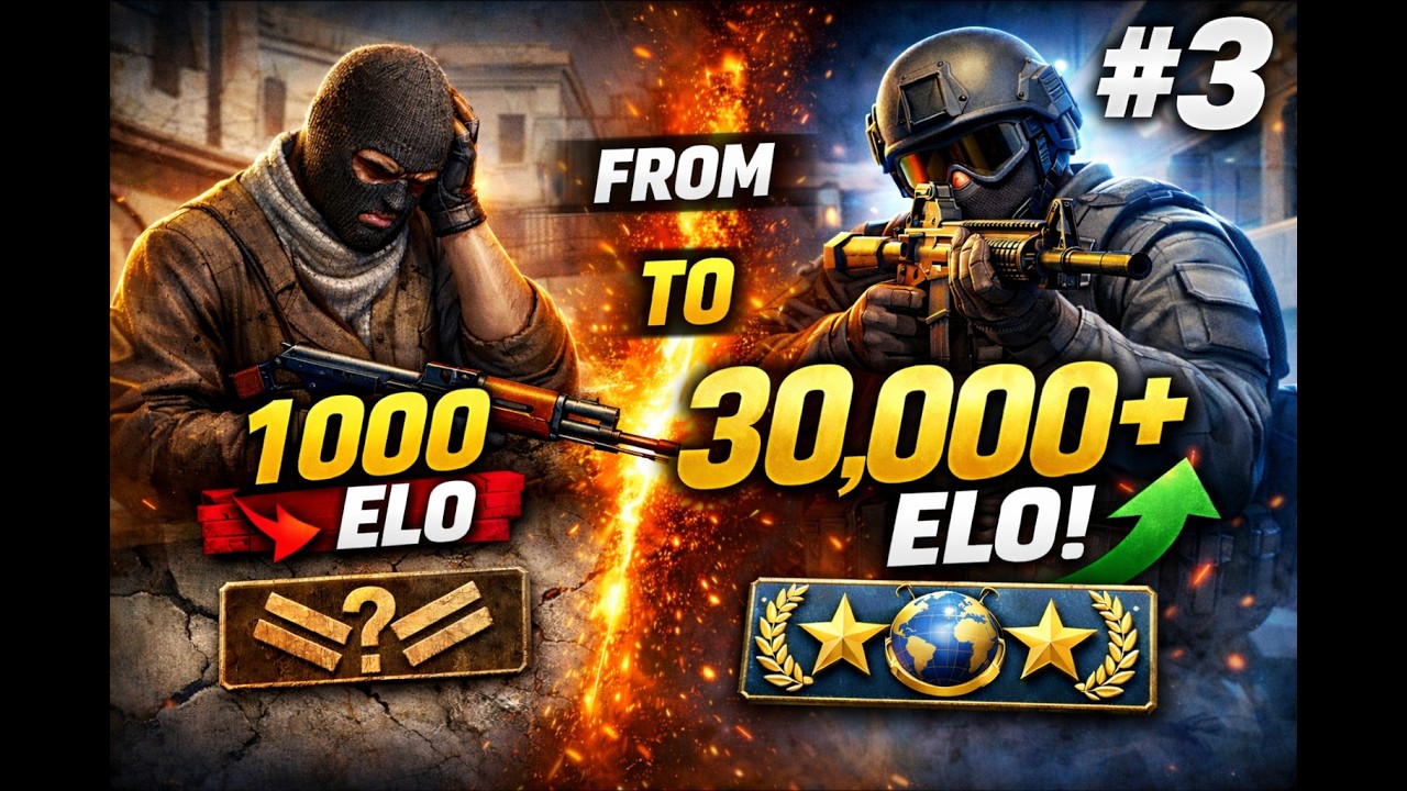 ROAD From 1000 ELO To 30k+ ELO! Map Mirage #3
