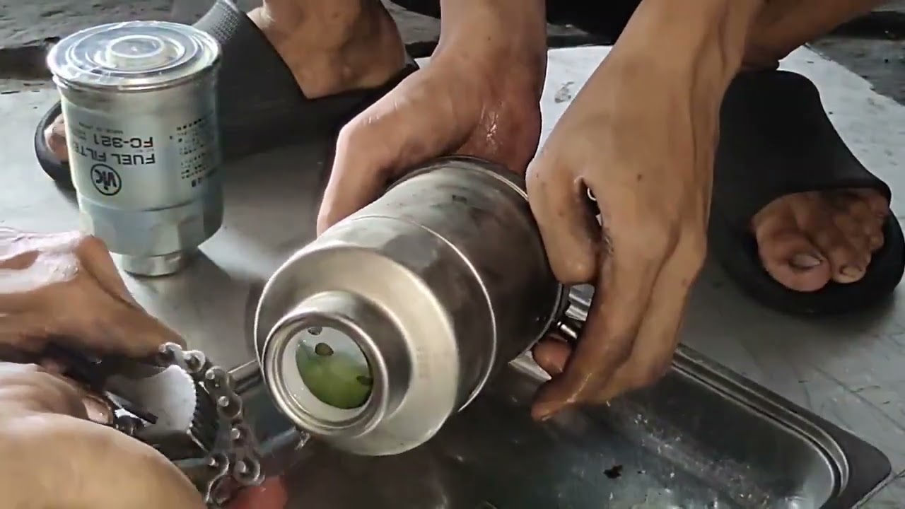 L300 4d56  engine .how to replace fuel filter?jess automotive.