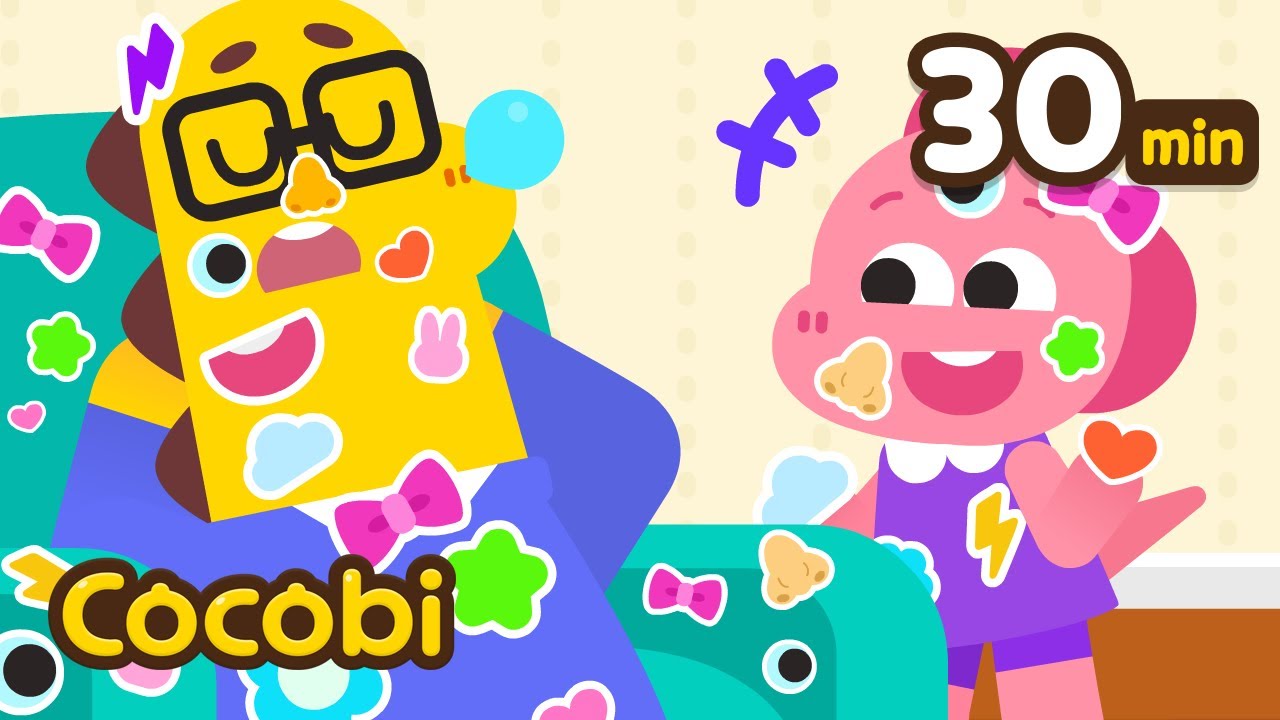 Face Sticker Fun + Compilation | Songs for Kids | Cocobi