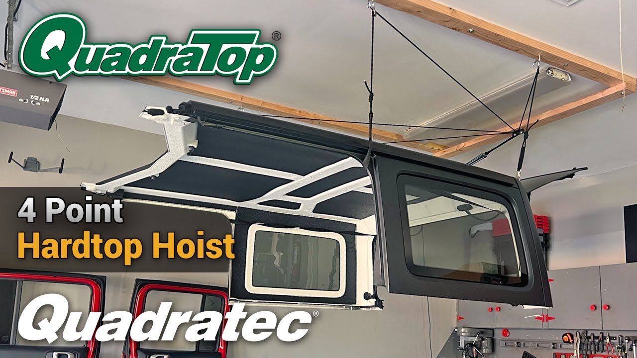 Обзор и установка 4-точечного подъемника для жесткой крыши QuadraTop для Jeep Wrangler