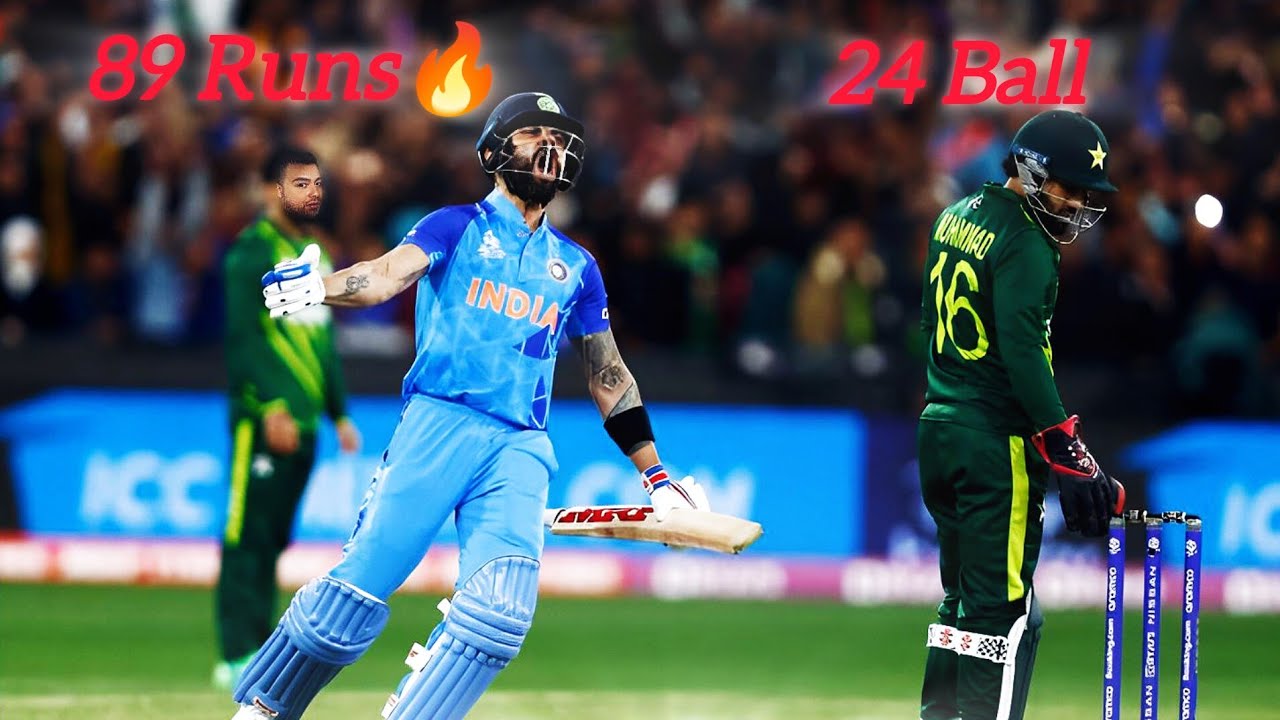 Pakistan Ke Khilaaf Virat Kohli Ka Gussa | 89 Runs Ki Historic Innings 🔥👑#cricket #viratkohli