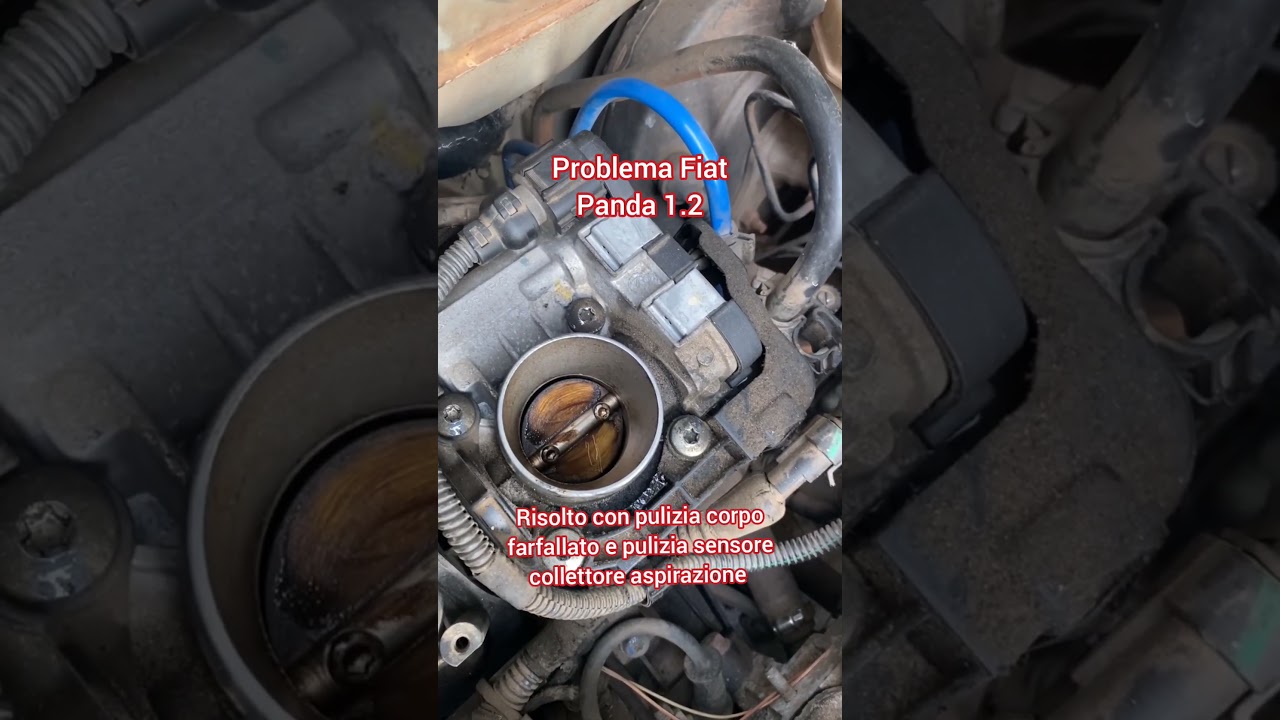 Problema Fiat Panda pulizia corpo farfallato e sensore pressione collettore aspirazione