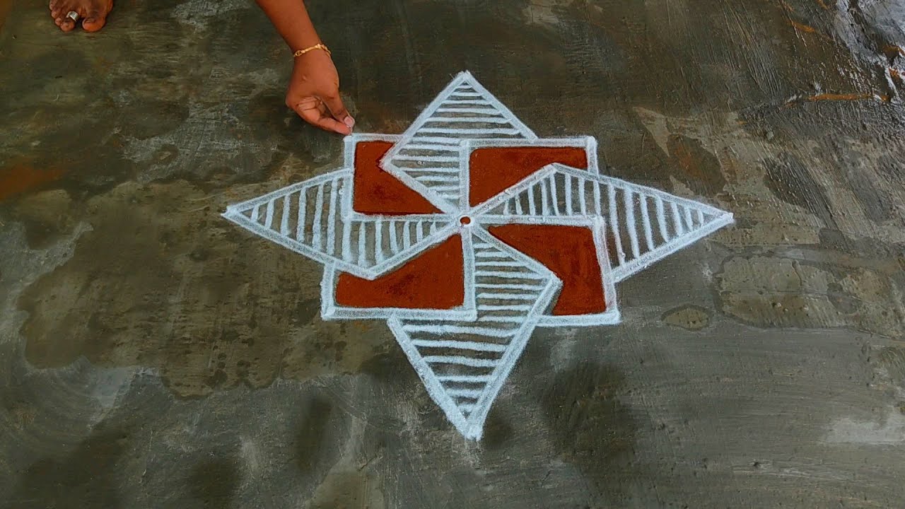 New padi kolam for beginners🌹Geethala muggulu design🌹Daily use rangoli designs🌹Chinna muggulu design
