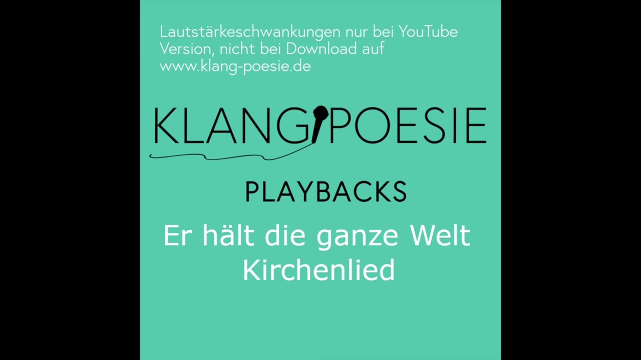 Er Hält die Ganze Welt Playback Karaoke Instrumental