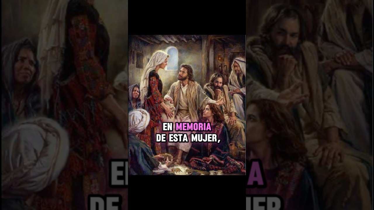 Una mujer unge a Jes&uacute;s!!#jes&uacute;s #fe #shortsviral #mateo26#biblia #historiadefe